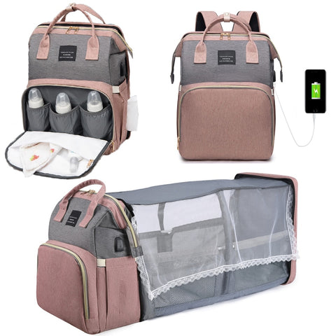 Portable Lightweight Folding Crib/ Diaper Bag