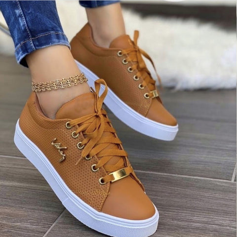 Women's Breathable Lace-up Sneakers