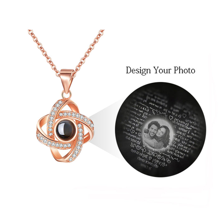 Original Projection Necklace Jewelry Gift with Hidden Love Words for Women