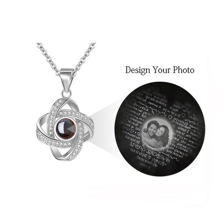 Original Projection Necklace Jewelry Gift with Hidden Love Words for Women