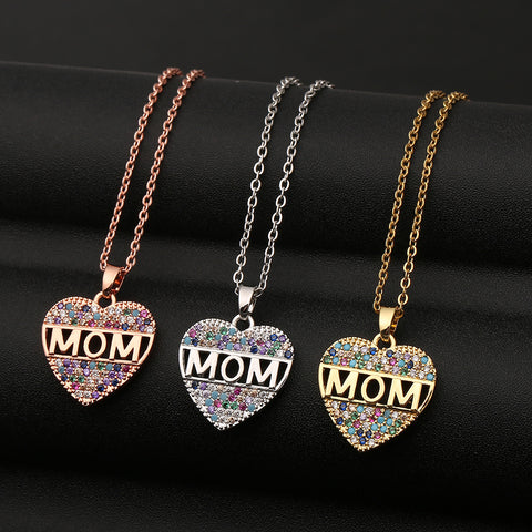 "Mom" Heart Necklace