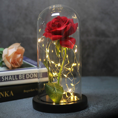 Rose Glass Luminous LED Ornament
