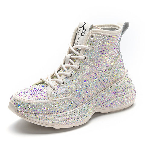 Rhinestone Women's Hi-Top Sneaker