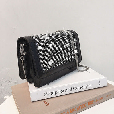 Rhinestone Square Cross Body Bag
