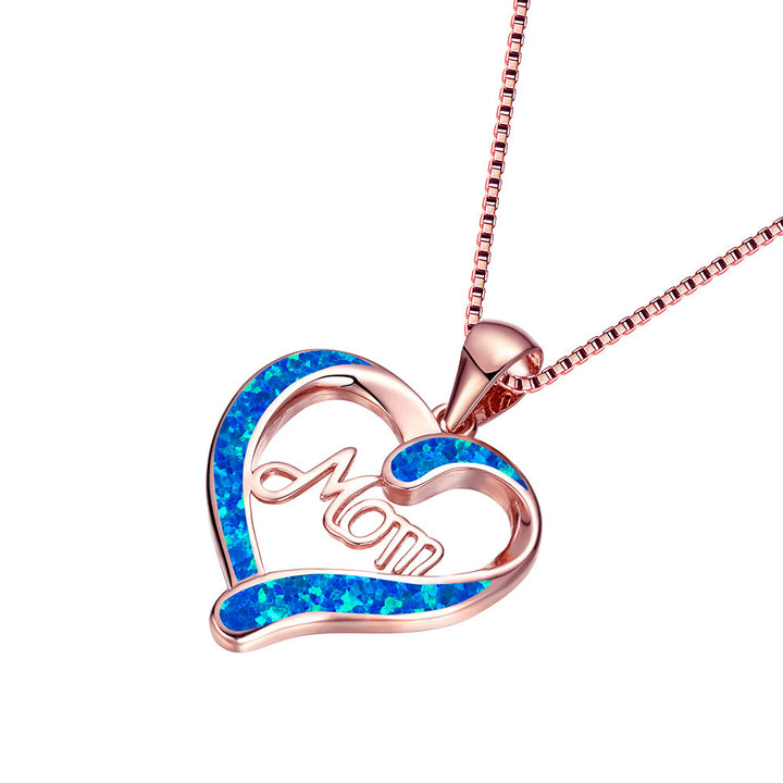 MOM Heart -Shaped Pendant