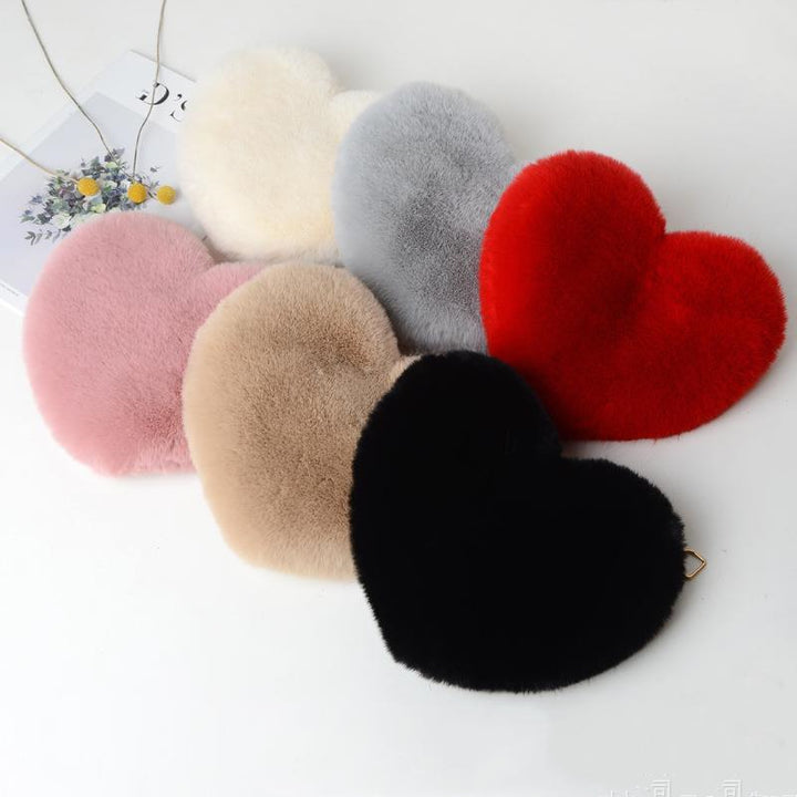 Plush Heart Shoulder Bag