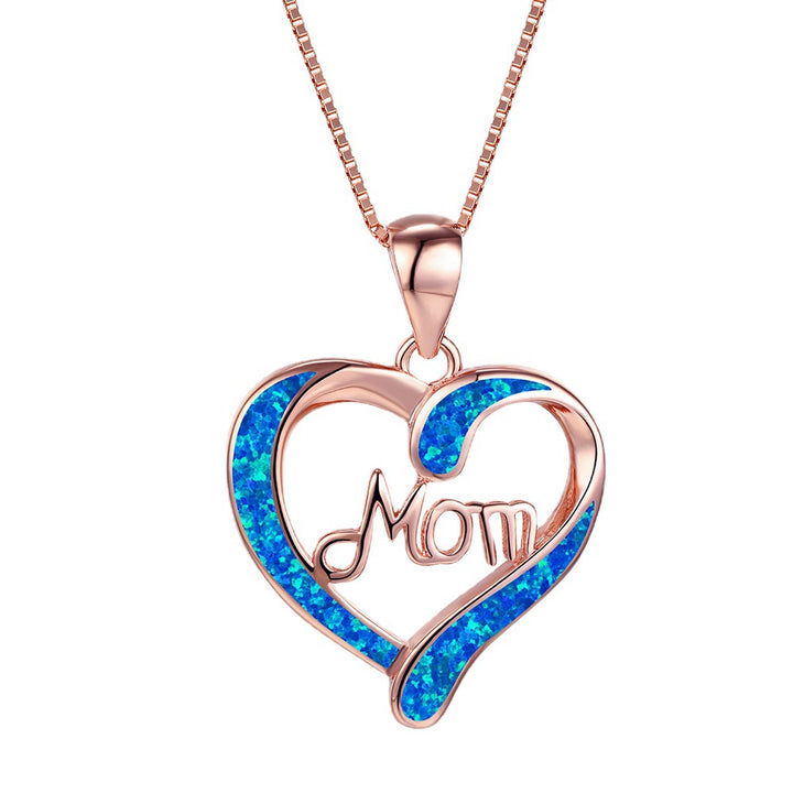 MOM Heart -Shaped Pendant