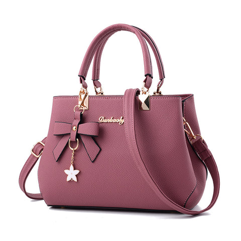 Women's Shoulder Bag With Bowknot Star Pendant Totes