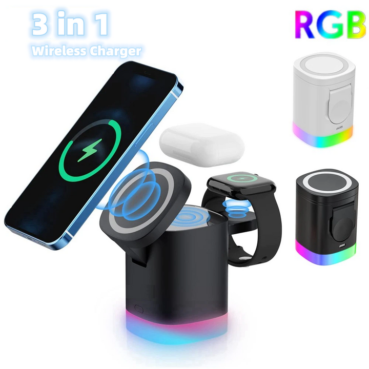 3 In 1 Magnetic Wireless Fast Charger