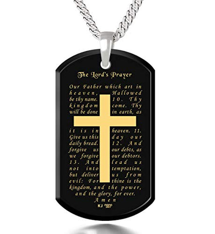 Men’s Cross Necklace (Dog Tag) Pendant
