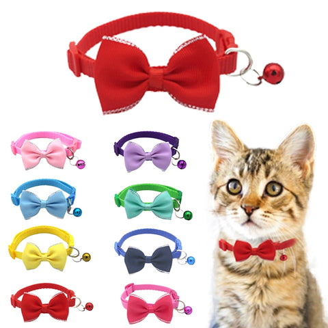 Bow Tie & Bell Pet Collar