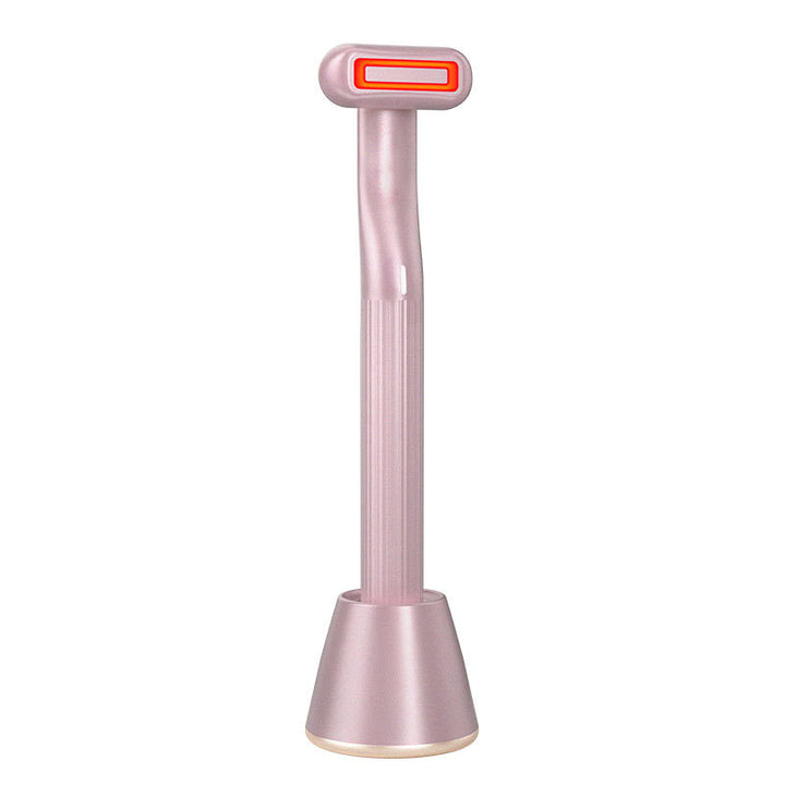 New Upgraded 360 Degrees Rotary Eye Massage Therapeutic Warmth Face Massage Red LED Light 5-in-1 Skincare Tool Wand