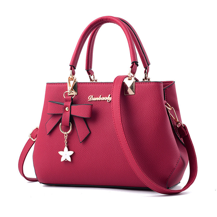Women's Shoulder Bag With Bowknot Star Pendant Totes