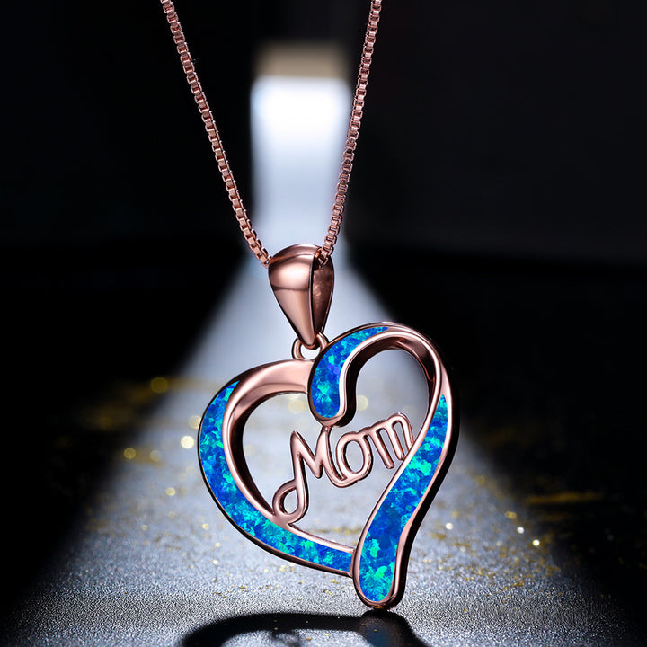 MOM Heart -Shaped Pendant